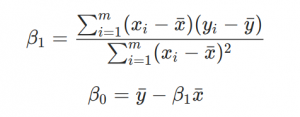 فرمول محاسبه بتا صفر و بتا 1 در رگرسیون خطی ساده