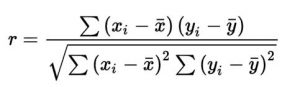 فرمول Pearson correlation coefficient